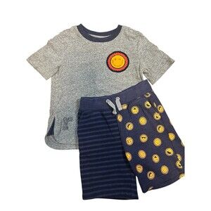 Boys 4T smiley face sunshine shirt and shorts set summer